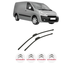 Set stergatoare auto CITROEN JUMPY II Van din 2007-2016, pentru parbriz auto, 2 bucati, Bosch Aerotwin Retrofit, din cauciuc siliconat rezistent, 4 Stickere Auto CITROEN - Img 2