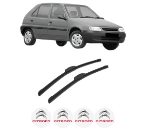 Set stergatoare auto CITROEN SAXO (S0, S1) din 1996-2004, pentru parbriz auto, 2 bucati, Bosch Aerotwin Retrofit, din cauciuc siliconat rezistent, 4 Stickere Auto CITROEN - Img 2