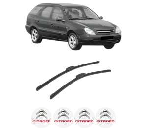 Set stergatoare auto CITROEN XSARA Break (N2) din 1997-2005, pentru parbriz auto, 2 bucati, Bosch Aerotwin Retrofit, din cauciuc siliconat rezistent, 4 Stickere Auto CITROEN - Img 2