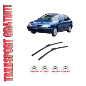 Set stergatoare auto CITROEN XSARA Hatchback Van (N3_) din 1998-2005, pentru parbriz auto, 2 bucati, Bosch Aerotwin Retrofit, din cauciuc siliconat rezistent, 4 Stickere Auto CITROEN