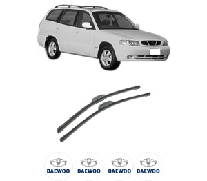 Set stergatoare auto DAEWOO NUBIRA (J100) din 1997-1999, pentru parbriz auto, 2 bucati, Bosch Aerotwin Retrofit, din cauciuc siliconat rezistent, 4 Stickere Auto DAEWOO - Img 2
