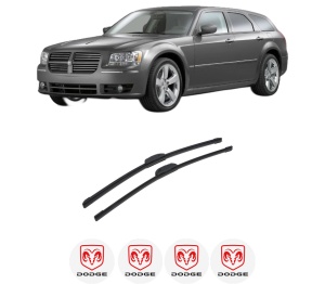 Set stergatoare auto DODGE MAGNUM Estate din 2004-2008, pentru parbriz auto, 2 bucati, Bosch Aerotwin Retrofit, din cauciuc siliconat rezistent, 4 Stickere Auto DODGE - Img 2