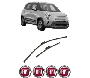 Set stergatoare auto FIAT 500L (351_, 352_) din 2012-2018, pentru parbriz auto, 2 bucati, Bosch Aerotwin, din cauciuc siliconat rezistent, 4 Stickere Auto FIAT - Img 2