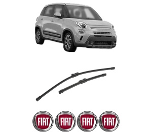 Set stergatoare auto FIAT 500L (351_, 352_) din 2012-2018, pentru parbriz auto, 2 bucati, Bosch Aerotwin, din cauciuc siliconat rezistent, 4 Stickere Auto FIAT - Img 2
