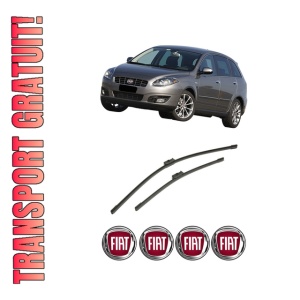 Set stergatoare auto FIAT CROMA (194_) din 2005-2011, pentru parbriz auto, 2 bucati, Bosch Aerotwin, din cauciuc siliconat rezistent, 4 Stickere Auto FIAT