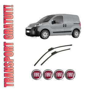 Set stergatoare auto FIAT FIORINO Box Body/MPV (225_) din 2007-2015, pentru parbriz auto, 2 bucati, Bosch Aerotwin, din cauciuc siliconat rezistent, 4 Stickere Auto FIAT