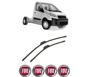 Set stergatoare auto FIAT SCUDO Platform/Chassis (270_, 272_) din 2007-2016, pentru parbriz auto, 2 bucati, Bosch Aerotwin Retrofit, din cauciuc siliconat rezistent, 4 Stickere Auto FIAT - Img 2