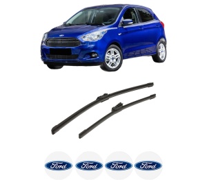 Set stergatoare auto FORD KA+ III (UK, FK) din 2016-2018, pentru parbriz auto, 2 bucati, Bosch Aerotwin, din cauciuc siliconat rezistent, 4 Stickere Auto FORD - Img 2