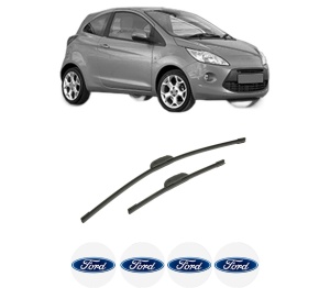 Set stergatoare auto FORD KA (RU8) din 2008-2016, pentru parbriz auto, 2 bucati, Bosch Aerotwin Retrofit, din cauciuc siliconat rezistent, 4 Stickere Auto FORD - Img 2