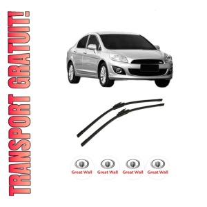 Set stergatoare auto GREAT WALL C50 din 2011, pentru parbriz auto, 2 bucati, Bosch Aerotwin, din cauciuc siliconat rezistent, 4 Stickere Auto GREAT WALL