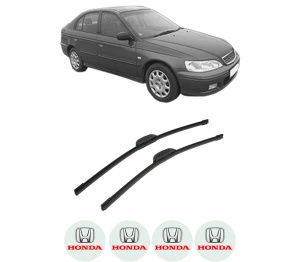 Set stergatoare auto HONDA ACCORD VI Hatchback (CH, CL) din 1999-2002, pentru parbriz auto, 2 bucati, Bosch Aerotwin Retrofit, din cauciuc siliconat rezistent, 4 Stickere Auto HONDA - Img 2