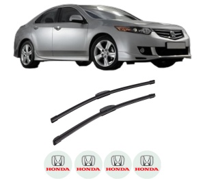 Set stergatoare auto HONDA ACCORD VIII (CU) din 2008-2015, pentru parbriz auto, 2 bucati, Bosch Aerotwin Retrofit, din cauciuc siliconat rezistent, 4 Stickere Auto HONDA - Img 2