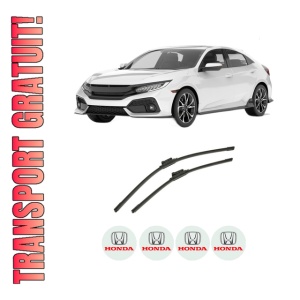 Set stergatoare auto HONDA CIVIC XI Saloon (FE) din 2021, pentru parbriz auto, 2 bucati, Bosch Aerotwin, din cauciuc siliconat rezistent, 4 Stickere Auto HONDA