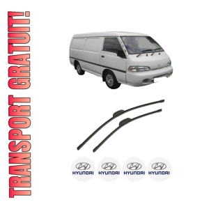 Set stergatoare auto HYUNDAI H-1 Van (A1) din 2000-2007, pentru parbriz auto, 2 bucati, Bosch Aerotwin Retrofit, din cauciuc siliconat rezistent, 4 Stickere Auto HYUNDAI