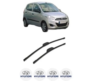 Set stergatoare auto HYUNDAI i10 I (PA) din 2007-2018, pentru parbriz auto, 2 bucati, Bosch Aerotwin Retrofit, din cauciuc siliconat rezistent, 4 Stickere Auto HYUNDAI - Img 2