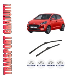Set stergatoare auto HYUNDAI i10 III (AC3, AI3) din 2019-2020, pentru parbriz auto, 2 bucati, Bosch Aerotwin Retrofit, din cauciuc siliconat rezistent, 4 Stickere Auto HYUNDAI