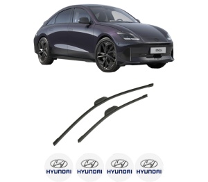 Set stergatoare auto HYUNDAI IONIQ 6 (CE) din 2022-2023, pentru parbriz auto, 2 bucati, Bosch Aerotwin Retrofit, din cauciuc siliconat rezistent, 4 Stickere Auto HYUNDAI - Img 2