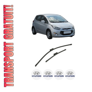 Set stergatoare auto HYUNDAI ix20 (JC) din 2010-2019, pentru parbriz auto, 2 bucati, Bosch Aerotwin, din cauciuc siliconat rezistent, 4 Stickere Auto HYUNDAI