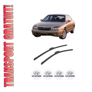 Set stergatoare auto HYUNDAI XG Saloon din 2000-2005, pentru parbriz auto, 2 bucati, Bosch Aerotwin Retrofit, din cauciuc siliconat rezistent, 4 Stickere Auto HYUNDAI