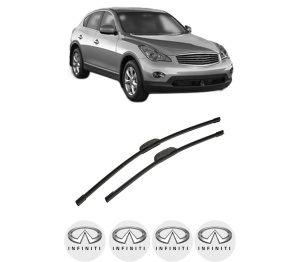 Set stergatoare auto INFINITI EX din 2008-2013, pentru parbriz auto, 2 bucati, Bosch Aerotwin Retrofit, din cauciuc siliconat rezistent, 4 Stickere Auto INFINITI - Img 2