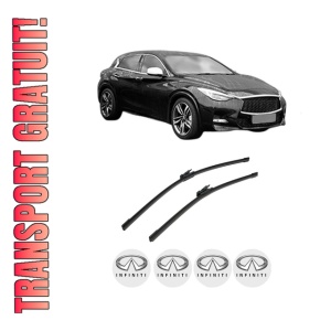 Set stergatoare auto INFINITI Q30 din 2015, pentru parbriz auto, 2 bucati, Bosch Aerotwin, din cauciuc siliconat rezistent, 4 Stickere Auto INFINITI