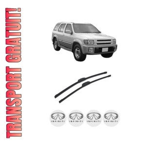 Set stergatoare auto INFINITI QX4 din 1997-2003, pentru parbriz auto, 2 bucati, Bosch Aerotwin Retrofit, din cauciuc siliconat rezistent, 4 Stickere Auto INFINITI