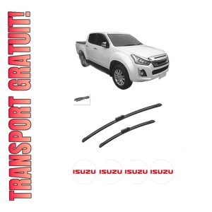 Set stergatoare auto ISUZU D-MAX III (TFR, TFS) din 2019, pentru parbriz auto, 2 bucati, Bosch Aerotwin, din cauciuc siliconat rezistent, 4 Stickere Auto ISUZU