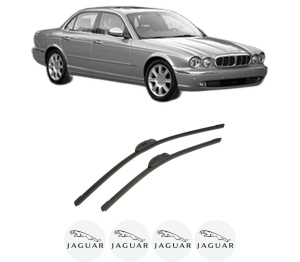 Set stergatoare auto JAGUAR XJ (X350, X358) din 2003-2009, pentru parbriz auto, 2 bucati, Bosch Aerotwin Retrofit, din cauciuc siliconat rezistent, 4 Stickere Auto JAGUAR - Img 2
