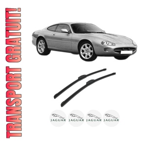 Set stergatoare auto JAGUAR XK 8 Coupe (X100) din 1996-2005, pentru parbriz auto, 2 bucati, Bosch Aerotwin Retrofit, din cauciuc siliconat rezistent, 4 Stickere Auto JAGUAR