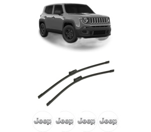 Set stergatoare auto JEEP RENEGADE VAN (BU, B1) din 2014-2018, pentru parbriz auto, 2 bucati, Bosch Aerotwin, din cauciuc siliconat rezistent, 4 Stickere Auto JEEP - Img 2