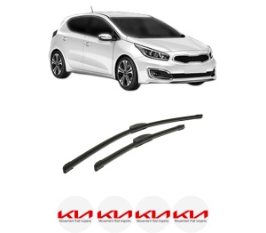 Set stergatoare auto KIA CEED Hatchback Van (CD) din 2018-2020, pentru parbriz auto, 2 bucati, Bosch Aerotwin Retrofit, din cauciuc siliconat rezistent, 4 Stickere Auto KIA - Img 2