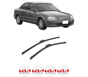 Set stergatoare auto KIA MAGENTIS I (GD, MS) din 2001-2005, pentru parbriz auto, 2 bucati, Bosch Aerotwin Retrofit, din cauciuc siliconat rezistent, 4 Stickere Auto KIA - Img 2