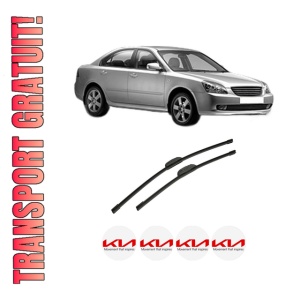 Set stergatoare auto KIA MAGENTIS II (MG) din 2005-2010, pentru parbriz auto, 2 bucati, Bosch Aerotwin Retrofit, din cauciuc siliconat rezistent, 4 Stickere Auto KIA
