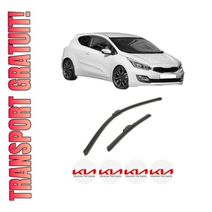 Set stergatoare auto KIA PRO CEE'D (JD) din 2013-2018, pentru parbriz auto, 2 bucati, Bosch Aerotwin Retrofit, din cauciuc siliconat rezistent, 4 Stickere Auto KIA