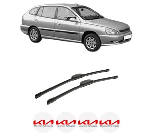 Set stergatoare auto KIA RIO I Hatchback (DC) din 2000-2005, pentru parbriz auto, 2 bucati, Bosch Aerotwin Retrofit, din cauciuc siliconat rezistent, 4 Stickere Auto KIA - Img 2
