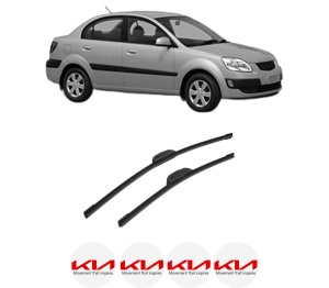 Set stergatoare auto KIA RIO II Saloon (JB) din 2005-2011, pentru parbriz auto, 2 bucati, Bosch Aerotwin Retrofit, din cauciuc siliconat rezistent, 4 Stickere Auto KIA - Img 2