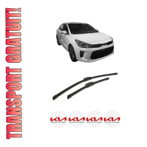 Set stergatoare auto KIA RIO IV Hatchback Van (YB, SC, FB) din 2017, pentru parbriz auto, 2 bucati, Bosch Aerotwin Retrofit, din cauciuc siliconat rezistent, 4 Stickere Auto KIA