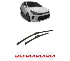 Set stergatoare auto KIA RIO IV (YB, SC, FB) din 2017-2023, pentru parbriz auto, 2 bucati, Bosch Aerotwin Retrofit, din cauciuc siliconat rezistent, 4 Stickere Auto KIA - Img 2