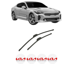 Set stergatoare auto KIA STINGER Hatchback Van (CK) din 2018, pentru parbriz auto, 2 bucati, Bosch Aerotwin Retrofit, din cauciuc siliconat rezistent, 4 Stickere Auto KIA - Img 2