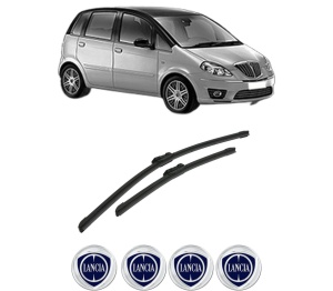 Set stergatoare auto LANCIA MUSA (350_) din 2004-2012, pentru parbriz auto, 2 bucati, Bosch Aerotwin, din cauciuc siliconat rezistent, 4 Stickere Auto LANCIA - Img 2
