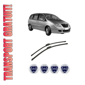 Set stergatoare auto LANCIA PHEDRA (179_) din 2002-2010, pentru parbriz auto, 2 bucati, Bosch Aerotwin Retrofit, din cauciuc siliconat rezistent, 4 Stickere Auto LANCIA
