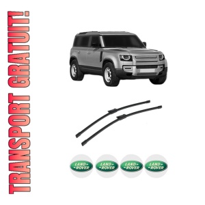 Set stergatoare auto LAND ROVER DEFENDER Van (L663) din 2020, pentru parbriz auto, 2 bucati, Bosch Aerotwin, din cauciuc siliconat rezistent, 4 Stickere Auto LAND ROVER