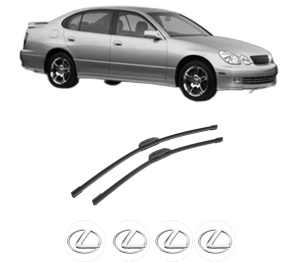 Set stergatoare auto LEXUS GS (_S16_) din 1997-2004, pentru parbriz auto, 2 bucati, Bosch Aerotwin Retrofit, din cauciuc siliconat rezistent, 4 Stickere Auto LEXUS - Img 2