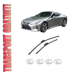 Set stergatoare auto LEXUS LC Coupe (_Z10_) din 2016-2018, pentru parbriz auto, 2 bucati, Bosch Aerotwin Retrofit, din cauciuc siliconat rezistent, 4 Stickere Auto LEXUS