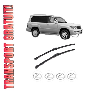 Set stergatoare auto LEXUS LX (UZJ100) din 1998-2008, pentru parbriz auto, 2 bucati, Bosch Aerotwin Retrofit, din cauciuc siliconat rezistent, 4 Stickere Auto LEXUS