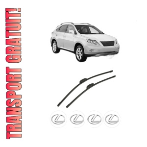 Set stergatoare auto LEXUS RX (_L1_) din 2008-2015, pentru parbriz auto, 2 bucati, Bosch Aerotwin Retrofit, din cauciuc siliconat rezistent, 4 Stickere Auto LEXUS
