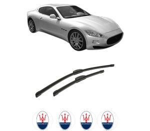 Set stergatoare auto MASERATI GRAN TURISMO I din 2007-2013, pentru parbriz auto, 2 bucati, Bosch Aerotwin Retrofit, din cauciuc siliconat rezistent, 4 Stickere Auto MASERATI - Img 2