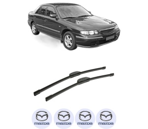 Set stergatoare auto MAZDA 626 V Hatchback (GF) din 1997-2002, pentru parbriz auto, 2 bucati, Bosch Aerotwin Retrofit, din cauciuc siliconat rezistent, 4 Stickere Auto MAZDA - Img 2
