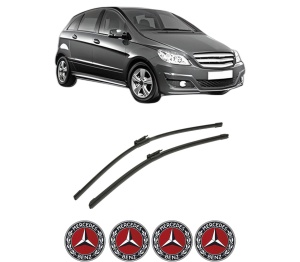 Set stergatoare auto MERCEDES-BENZ B-CLASS Sports Tourer (W245) din 2005-2011, pentru parbriz auto, 2 bucati, Bosch Aerotwin, din cauciuc siliconat rezistent, 4 Stickere Auto MERCEDES-BENZ - Img 2