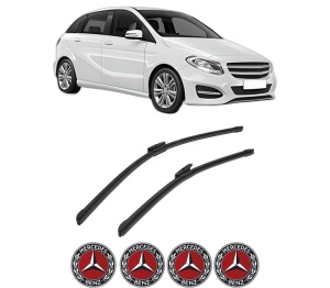 Set stergatoare auto MERCEDES-BENZ B-CLASS Sports Tourer (W246, W242) din 2011-2018, pentru parbriz auto, 2 bucati, Bosch Aerotwin Multi, din cauciuc siliconat rezistent, 4 Stickere Auto MERCEDES-BENZ - Img 2
